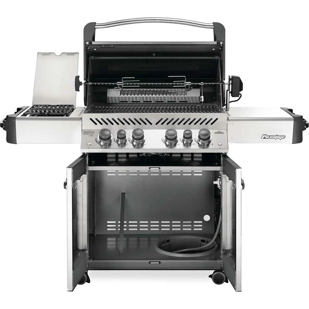 Napoleon Prestige 500 Natural Gas Grill With Infrared Rear Burner And Infrared Side Burner And Rotisserie Kit -Black 5 Napoleon Prestige 500 Natural Gas Grill With Infrared Rear Burner And Infrared Side Burner And Rotisserie Kit -Black - Image 3