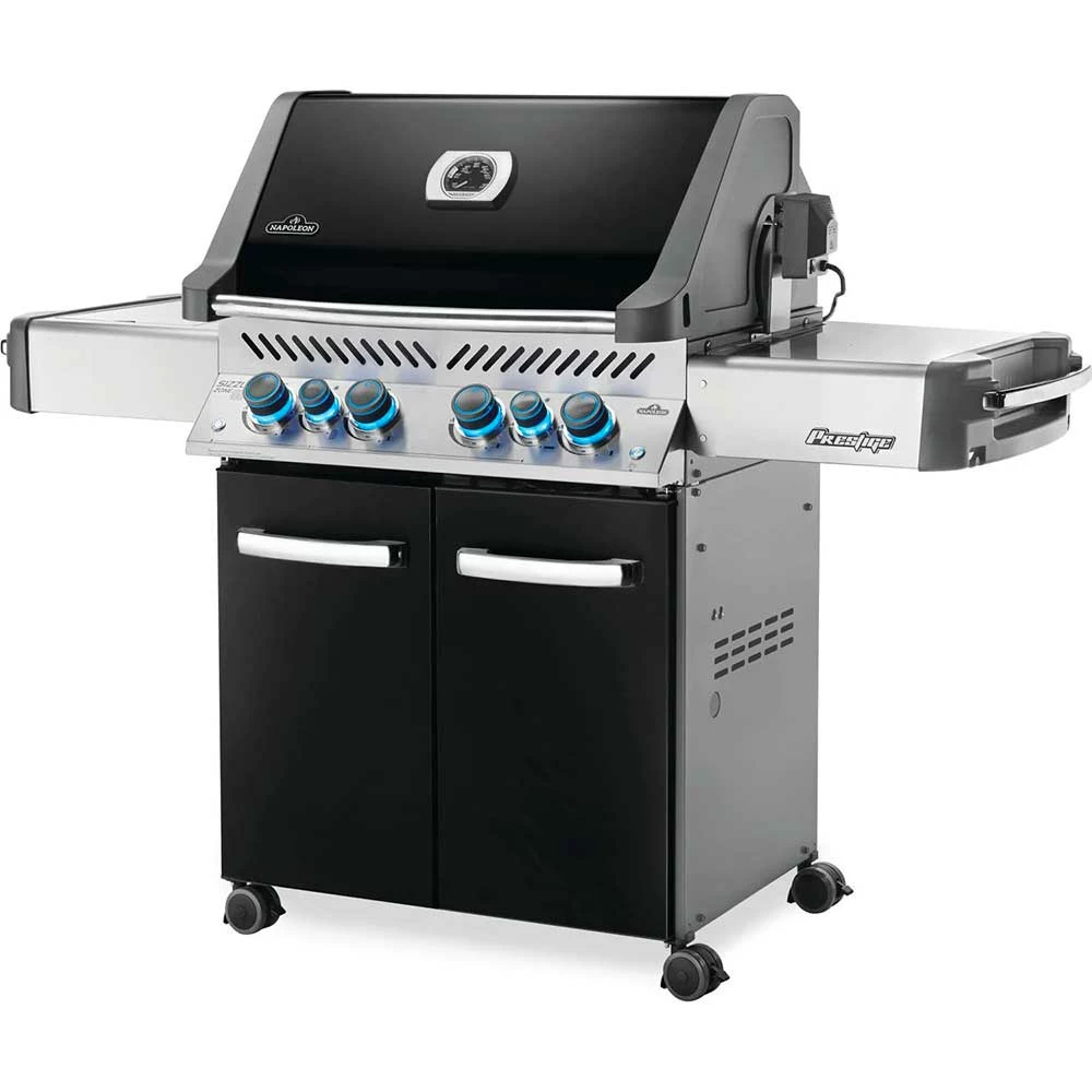 Napoleon Prestige 500 Natural Gas Grill With Infrared Rear Burner And Infrared Side Burner And Rotisserie Kit -Black 4 Napoleon Prestige 500 Natural Gas Grill With Infrared Rear Burner And Infrared Side Burner And Rotisserie Kit -Black - Image 2
