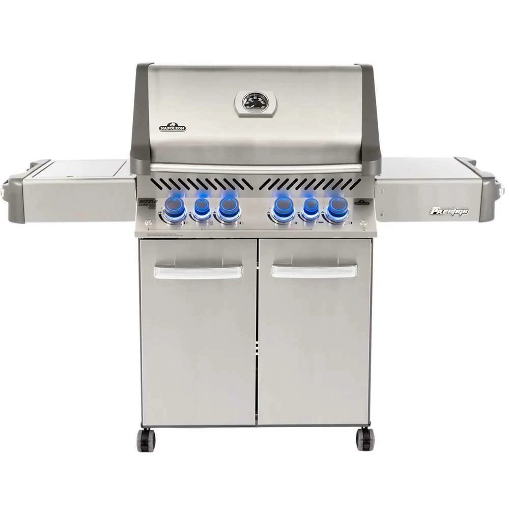 Napoleon Prestige 500 Natural Gas Grill With Infrared Rear Burner And Infrared Side Burner And Rotisserie Kit 3 Napoleon Prestige 500 Natural Gas Grill With Infrared Rear Burner And Infrared Side Burner And Rotisserie Kit