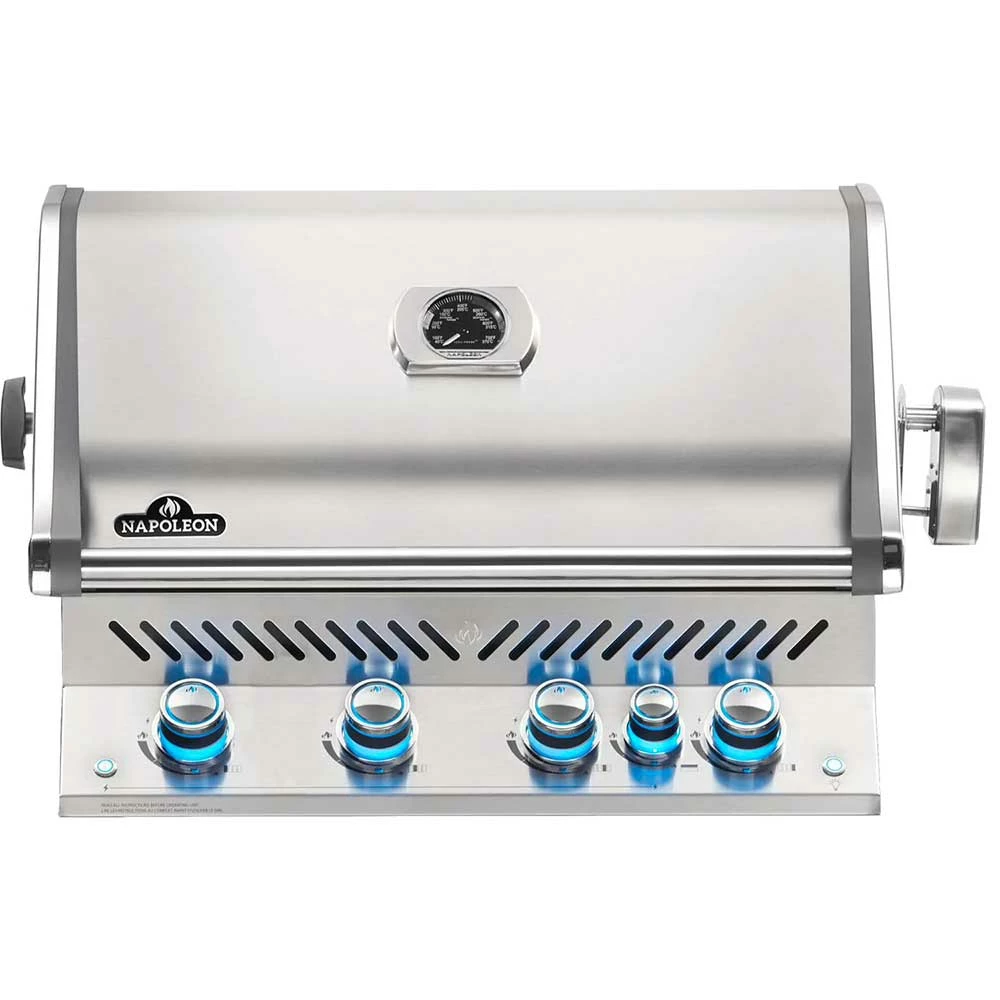 Napoleon Prestige PRO 500 Built-In Propane Gas Grill With Infrared Rear Burner And Rotisserie Kit 3 Napoleon Prestige PRO 500 Built-In Propane Gas Grill With Infrared Rear Burner And Rotisserie Kit