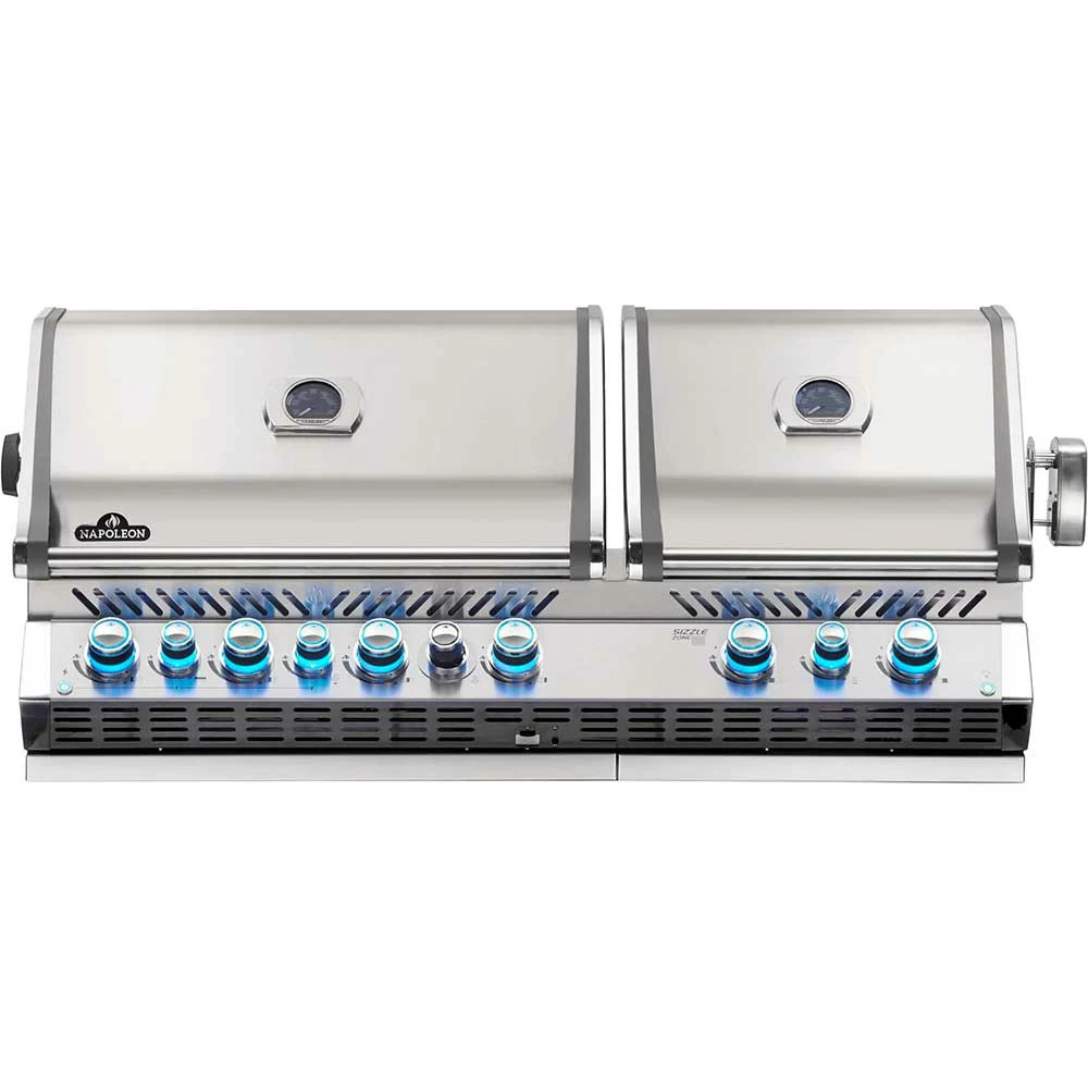 Napoleon Prestige PRO 825 Built-In Natural Gas Grill With Infrared Rear Burner And Infrared Sear Burners And Rotisserie Kit 3 Napoleon Prestige PRO 825 Built-In Natural Gas Grill With Infrared Rear Burner And Infrared Sear Burners And Rotisserie Kit