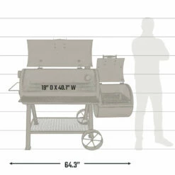 Oklahoma Joe's Anthem Series Longhorn Reverse Flow Offset Charcoal Smoker -BBQDIRECT Shop Oklahoma Joes Anthem Series Longhorn Reverse Flow Offset Charcoal Smoker 21202124