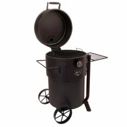Oklahoma Joe's Bronco Pro Drum Charcoal Smoker - Black 18 Oklahoma Joe's Bronco Pro Drum Charcoal Smoker - Black -BBQDIRECT Shop Oklahoma Joes Bronco Pro Drum Charcoal Smoker Black 19202099 Angle View 2