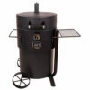 Oklahoma Joe's Bronco Pro Drum Charcoal Smoker - Black 2 Oklahoma Joe's Bronco Pro Drum Charcoal Smoker - Black -BBQDIRECT Shop Oklahoma Joes Bronco Pro Drum Charcoal Smoker Black 19202099 Front View