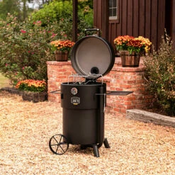 Oklahoma Joe's Bronco Pro Drum Charcoal Smoker - Black 21 Oklahoma Joe's Bronco Pro Drum Charcoal Smoker - Black -BBQDIRECT Shop Oklahoma Joes Bronco Pro Drum Charcoal Smoker Black 19202099 Lifestyle Open