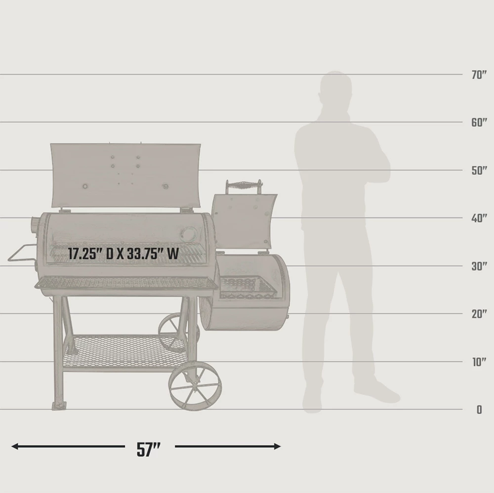 Oklahoma Joe's Highland Reverse Flow Offset Charcoal Smoker 4 Oklahoma Joe's Highland Reverse Flow Offset Charcoal Smoker - Image 2