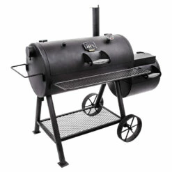 Oklahoma Joe's Highland Reverse Flow Offset Charcoal Smoker 17 Oklahoma Joe's Highland Reverse Flow Offset Charcoal Smoker -BBQDIRECT Shop Oklahoma Joes Highland Reverse Flow Offset Charcoal Smoker 17202052 Side View
