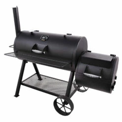 Oklahoma Joe's Longhorn Offset Charcoal Smoker -BBQDIRECT Shop Oklahoma Joes Longhorn Offset Charcoal Smoker 13201747 50 Side View