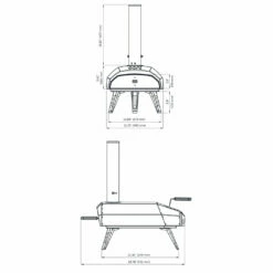 Ooni Karu 12 Multi-Fuel Powered Portable Outdoor Pizza Oven 16 Ooni Karu 12 Multi-Fuel Powered Portable Outdoor Pizza Oven -BBQDIRECT Shop Ooni Karu 12 Multi Fuel Powered Portable Outdoor Pizza Oven UU P0A100 Dimensions