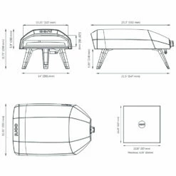 Ooni Koda 12 Propane Gas Powered Portable Outdoor Pizza Oven -BBQDIRECT Shop Ooni Koda 12 Propane Gas Powered Portable Outdoor Pizza Oven UU P06A00 Specs Revised