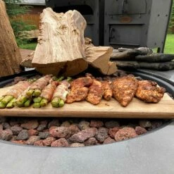 Oven Brothers The Original Bro Outdoor Wood Fired Pizza Oven Kit -BBQDIRECT Shop Oven brothers original bro lifestyle view