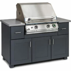 PGS T-Series 57-Inch Modano BBQ Island With Commercial 30-Inch Natural Gas Grill With Timer