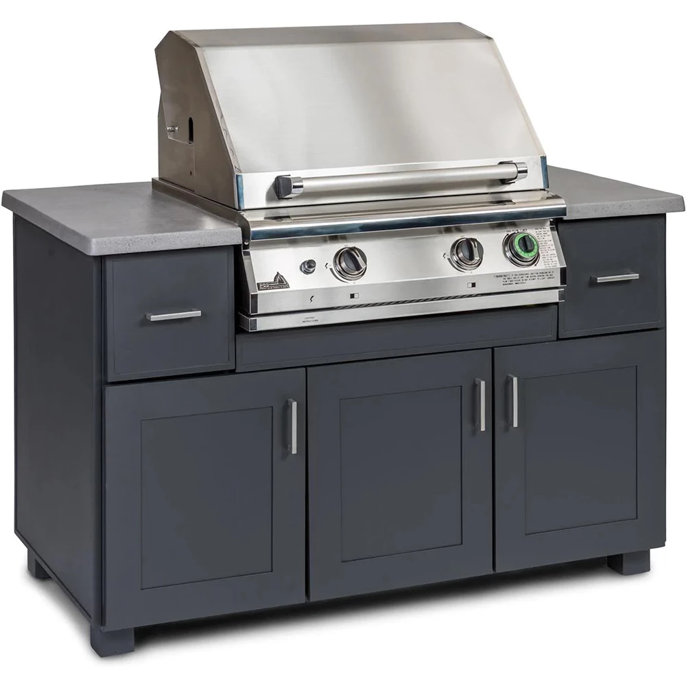 PGS T-Series 57-Inch Modano BBQ Island With Commercial 30-Inch Natural Gas Grill With Timer 3 PGS T-Series 57-Inch Modano BBQ Island With Commercial 30-Inch Natural Gas Grill With Timer