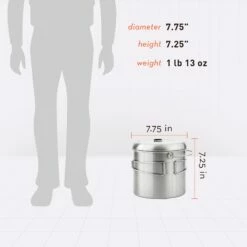 Solo Stove Pot 4000 Stainless Steel Camping Pot - 135 Ounces 9 Solo Stove Pot 4000 Stainless Steel Camping Pot - 135 Ounces -BBQDIRECT Shop POT4000 Camping Pot Specs