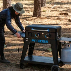 Pit Boss Grills Ultimate Lift-Off Series 50-Inch 2-Burner Freestanding/Tabletop Propane Gas Commercial Style Flat Top Griddle -BBQDIRECT Shop Pit Boss Grills Ultimate Lift Off Series 2 Burner Propane Flat Top Griddle PB2BGD2 Lifestyle 6