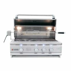 RCS Cutlass Pro Series 30-Inch 3-Burner Built-In Propane Gas Grill With Rear Infrared Burner & LED Lighting