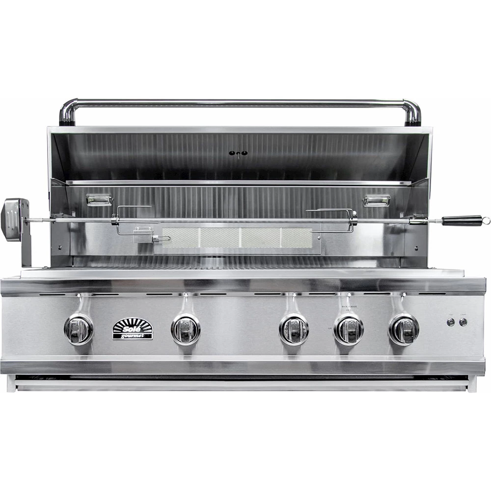 Sole Gourmet Luxury Series 42-Inch 4-Burner Built-In Natural Gas Grill With Rotisserie And LED Lights 3 Sole Gourmet Luxury Series 42-Inch 4-Burner Built-In Natural Gas Grill With Rotisserie And LED Lights