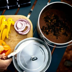 Solo Stove Stainless Steel 2 Pot Set For Camping -BBQDIRECT Shop SS2POT Camping Pot Set Lifestyle