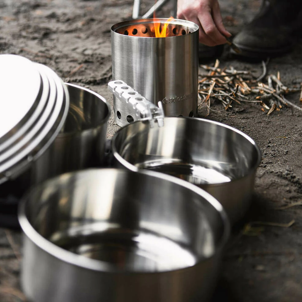 Solo Stove Stainless Steel 3 Pot Set For Camping 4 Solo Stove Stainless Steel 3 Pot Set For Camping - Image 2