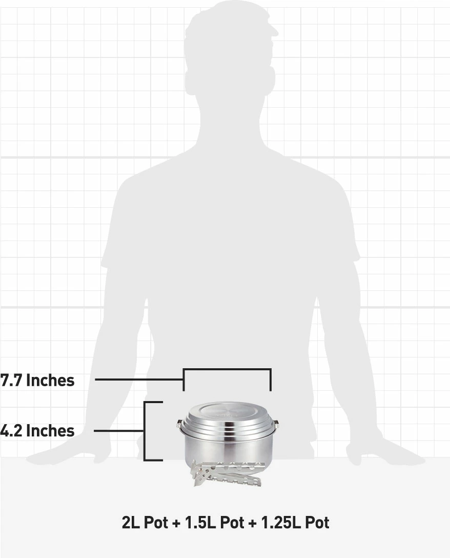 Solo Stove Stainless Steel 3 Pot Set For Camping 6 Solo Stove Stainless Steel 3 Pot Set For Camping - Image 4