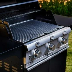 Saber Grills Cast Black 500 32-Inch 3-Burner Freestanding Infrared Propane Gas Grill 20 Saber Grills Cast Black 500 32-Inch 3-Burner Freestanding Infrared Propane Gas Grill -BBQDIRECT Shop Saber Grills Cast Black 500 3 Burner Freestanding Gas Grill R50CC0617 Cooking Surface