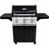 Saber Grills Cast Black 500 32-Inch 3-Burner Freestanding Infrared Propane Gas Grill 2 Saber Grills Cast Black 500 32-Inch 3-Burner Freestanding Infrared Propane Gas Grill -BBQDIRECT Shop Saber Grills Cast Black 500 3 Burner Freestanding Gas Grill R50CC0617 Front View