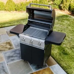 Saber Grills Cast Black 500 32-Inch 3-Burner Freestanding Infrared Propane Gas Grill 18 Saber Grills Cast Black 500 32-Inch 3-Burner Freestanding Infrared Propane Gas Grill -BBQDIRECT Shop Saber Grills Cast Black 500 3 Burner Freestanding Gas Grill R50CC0617 Lifestyle
