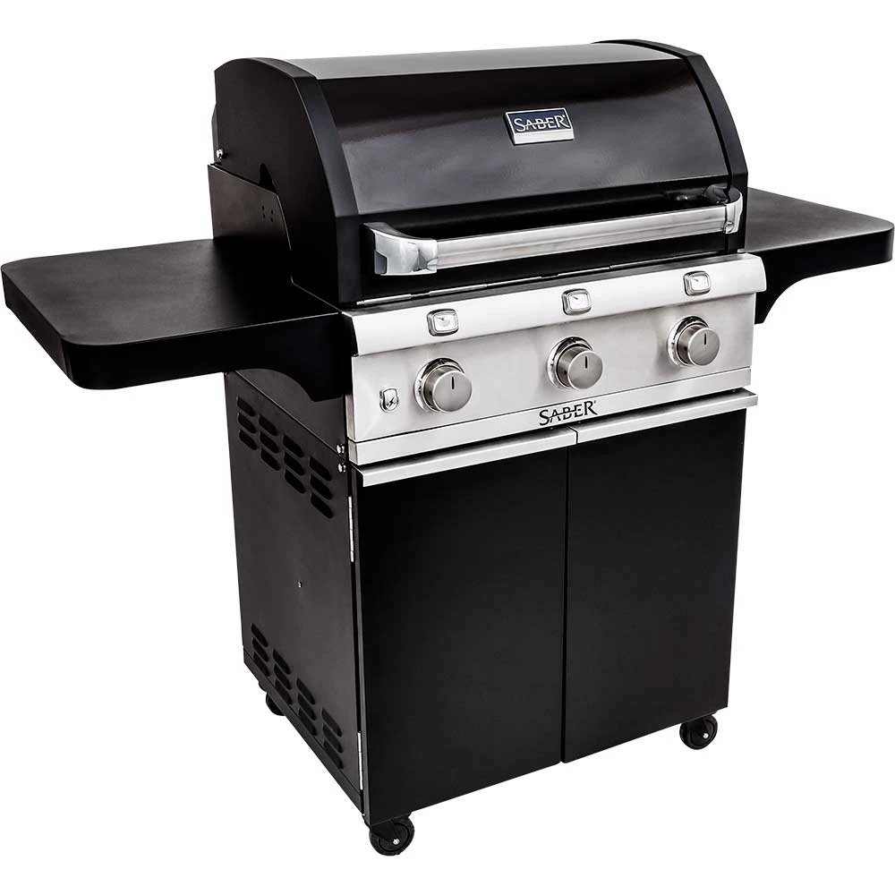 Saber Grills Cast Black 500 32-Inch 3-Burner Freestanding Infrared Propane Gas Grill 12 Saber Grills Cast Black 500 32-Inch 3-Burner Freestanding Infrared Propane Gas Grill - Image 10