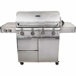 Saber Grills Elite 670 SSE 40-Inch 4-Burner Freestanding Infrared Propane Gas Grill With Double Ring Side Burner