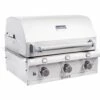 Saber Grills Stainless 500 32-Inch 3-Burner Built-In Infrared Natural Gas Grill -BBQDIRECT Shop Saber Grills Stainless 500 3 Burner Built In Gas Grill R50SB0417 Side View