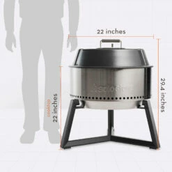 Solo Stove 22-Inch Freestanding Stainless Steel Charcoal Grill Ultimate Bundle -BBQDIRECT Shop Solo Stove Charcoal Grill Specs