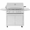 Summerset Grills Sizzler 32-Inch 4-Burner Freestanding Propane Gas Grill With Rear Infrared Burner -BBQDIRECT Shop Summerset Grills SIZ32 LP CART SIZ32 Sizzler 32 Inch 4 Burner Freestanding Propane Gas Grill with Rear Infrared Burner