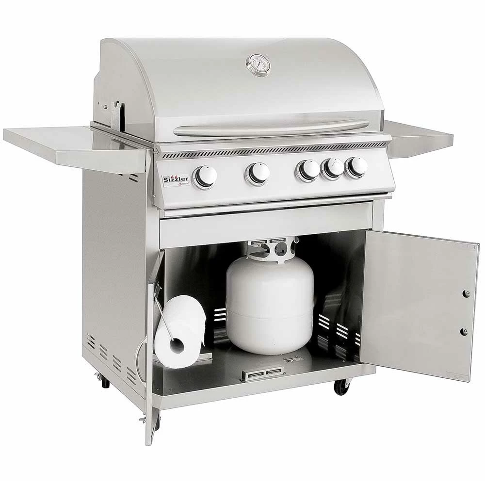 Summerset Grills Sizzler 32-Inch 4-Burner Freestanding Propane Gas Grill With Rear Infrared Burner 4 Summerset Grills Sizzler 32-Inch 4-Burner Freestanding Propane Gas Grill With Rear Infrared Burner - Image 2