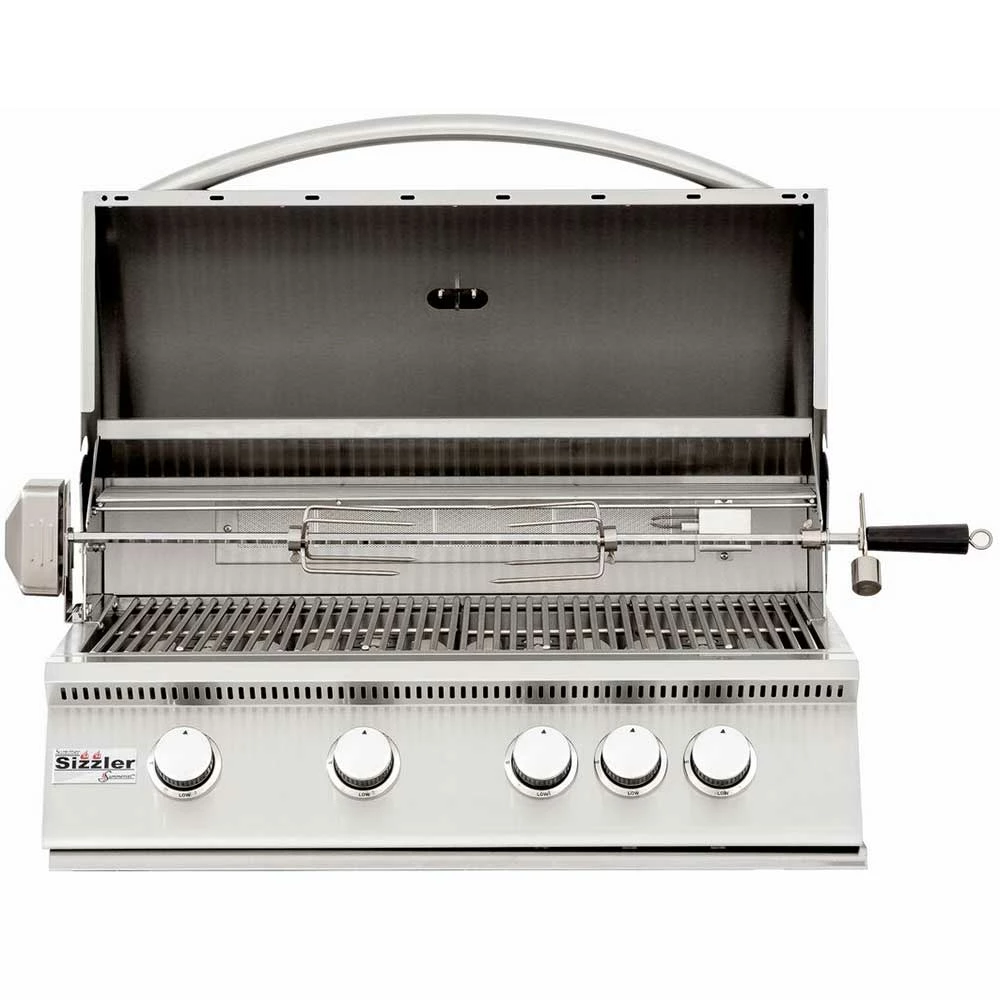 Summerset Grills Sizzler 32-Inch 4-Burner Built-In Natural Gas Grill With Rear Infrared Burner 3 Summerset Grills Sizzler 32-Inch 4-Burner Built-In Natural Gas Grill With Rear Infrared Burner