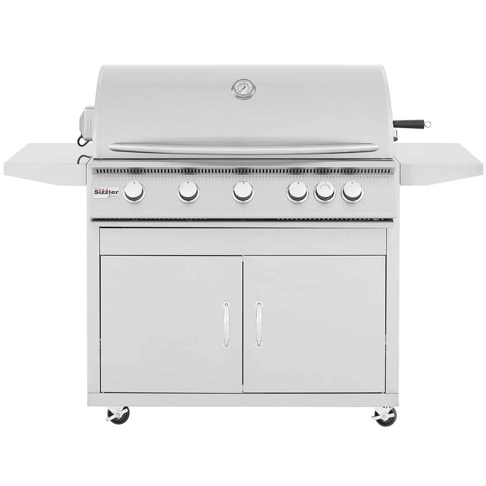 Summerset Grills Sizzler 40-Inch 5-Burner Freestanding Natural Gas Grill With Rear Infrared Burner 3 Summerset Grills Sizzler 40-Inch 5-Burner Freestanding Natural Gas Grill With Rear Infrared Burner