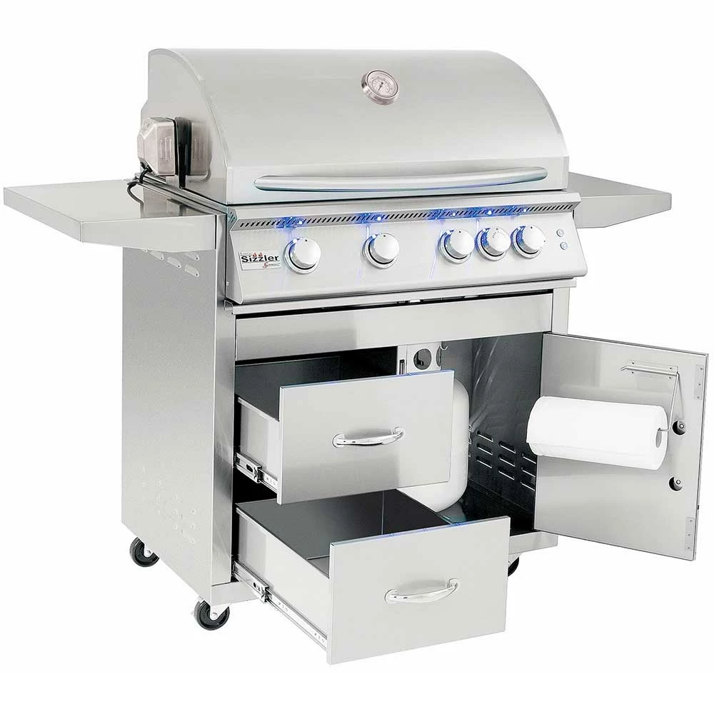 Summerset Grills Sizzler Pro 32-Inch 4-Burner Freestanding Propane Gas Grill With Rear Infrared Burner 4 Summerset Grills Sizzler Pro 32-Inch 4-Burner Freestanding Propane Gas Grill With Rear Infrared Burner - Image 2