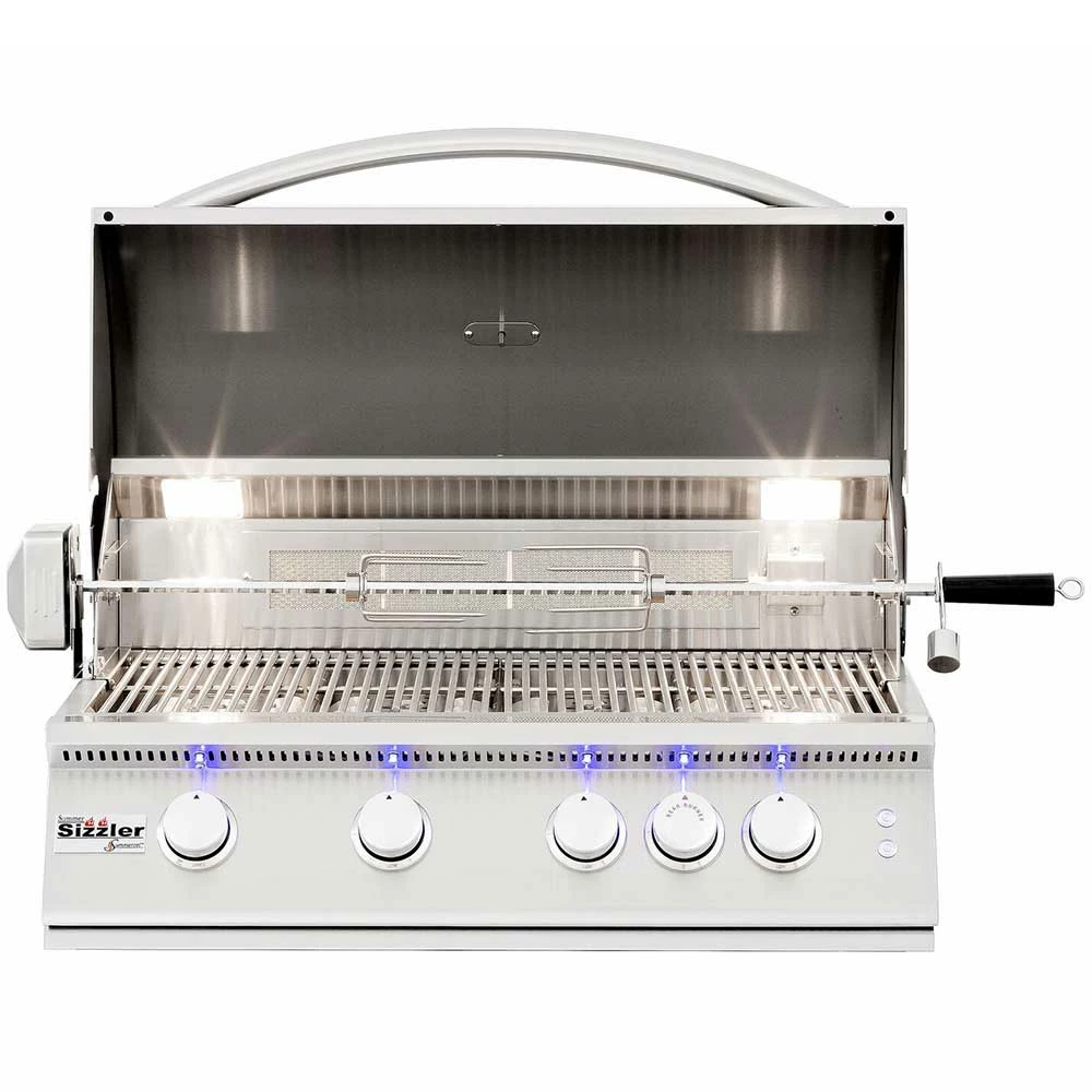 Summerset Grills Sizzler Pro 32-Inch 4-Burner Built-In Natural Gas Grill With Rear Infrared Burner 3 Summerset Grills Sizzler Pro 32-Inch 4-Burner Built-In Natural Gas Grill With Rear Infrared Burner