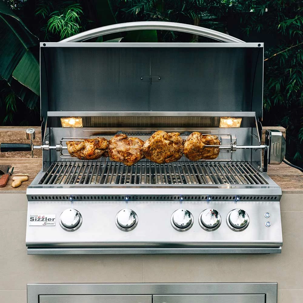 Summerset Grills Sizzler Pro 32-Inch 4-Burner Built-In Natural Gas Grill With Rear Infrared Burner 4 Summerset Grills Sizzler Pro 32-Inch 4-Burner Built-In Natural Gas Grill With Rear Infrared Burner - Image 2