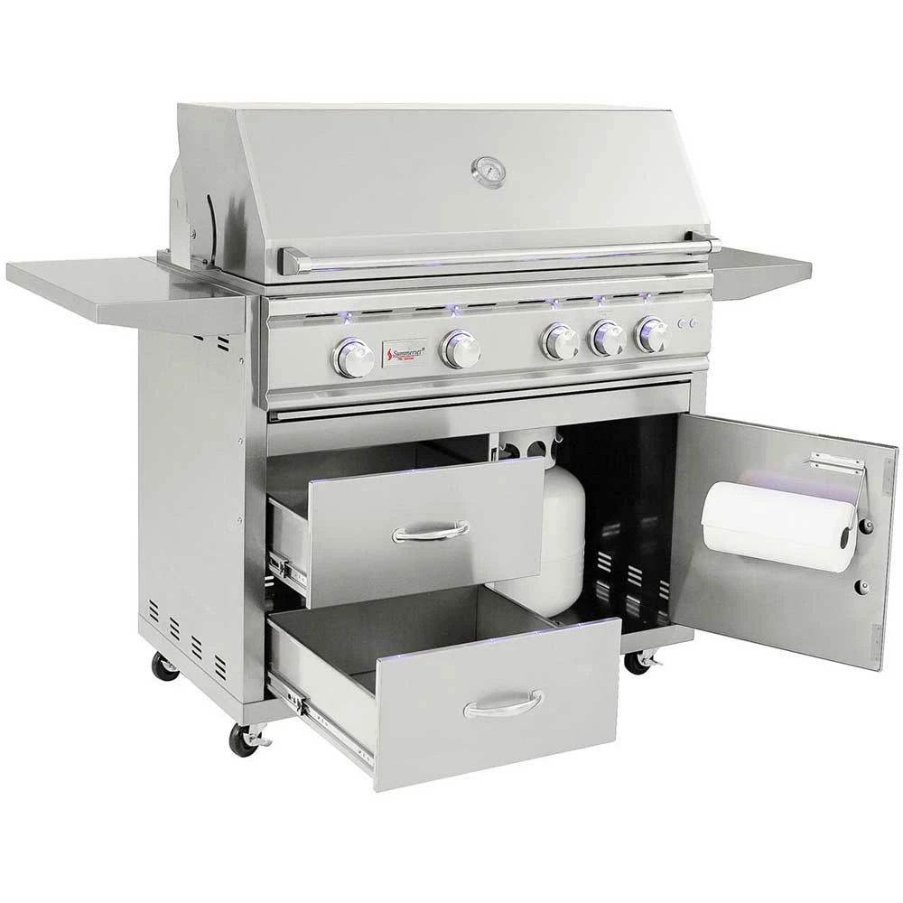 Summerset Grills TRL 38-Inch 4-Burner Deluxe Freestanding Propane Gas Grill With Rear Infrared Burner 4 Summerset Grills TRL 38-Inch 4-Burner Deluxe Freestanding Propane Gas Grill With Rear Infrared Burner - Image 2