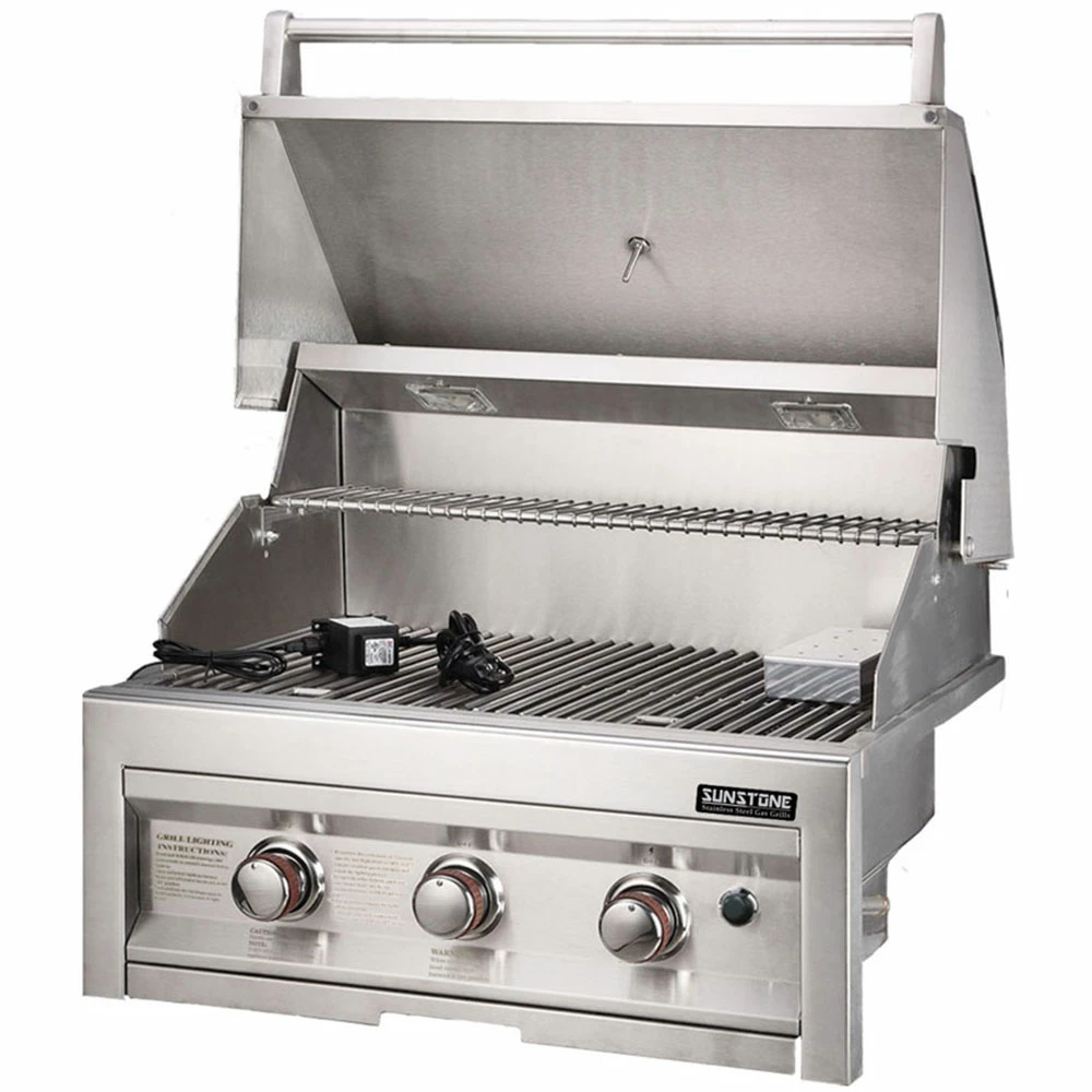Sunstone Grill Professional Series 28-Inch 3-Burner Built-In Natural Gas Grill 3 Sunstone Grill Professional Series 28-Inch 3-Burner Built-In Natural Gas Grill