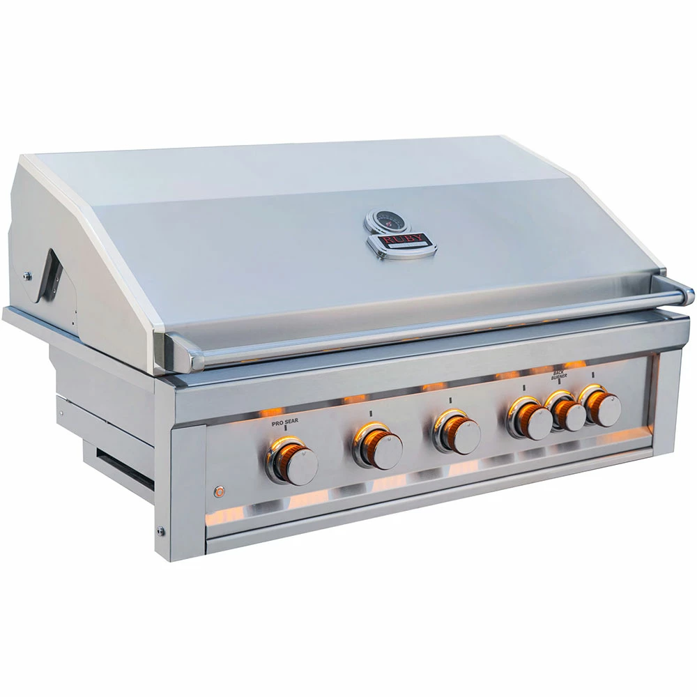 Sunstone Grill Ruby Series 42-Inch 5-Burner Built-In Propane Gas Grill With Rear Infrared Burner 3 Sunstone Grill Ruby Series 42-Inch 5-Burner Built-In Propane Gas Grill With Rear Infrared Burner