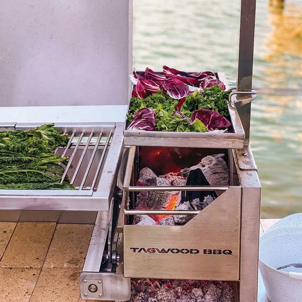 Tagwood BBQ 50-Inch Freestanding Stainless Steel Santa Maria Argentine Charcoal Grill With Lid 4 Tagwood BBQ 50-Inch Freestanding Stainless Steel Santa Maria Argentine Charcoal Grill With Lid - Image 2