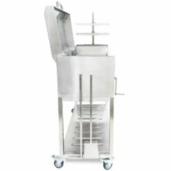 Tagwood BBQ 50-Inch Freestanding Stainless Steel Santa Maria Argentine Charcoal Grill With Lid 18 Tagwood BBQ 50-Inch Freestanding Stainless Steel Santa Maria Argentine Charcoal Grill With Lid -BBQDIRECT Shop Tagwood BBQ Freestanding Stainless Santa Maria Argentine Charcoal Grill BBQ01SS Side View