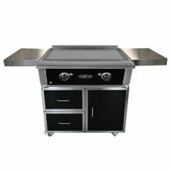 Wildfire Ranch Pro 30-Inch 2-Burner Black 304 Stainless Steel Freestanding Propane Gas Flat Top Griddle
