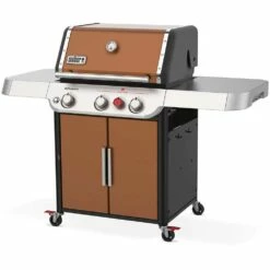 Weber Grills Genesis E-325s Propane Gas Grill With Sear Burner - Copper 14 Weber Grills Genesis E-325s Propane Gas Grill With Sear Burner - Copper -BBQDIRECT Shop Weber GENESIS 35320001 E 325s Propane Gas Grill with Sear Burner Copper angled 2