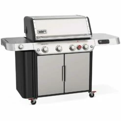 Weber Grills Genesis SPX-435 Propane Gas Smart Grill With Sear Burner & Side Burner - Stainless Steel 13 Weber Grills Genesis SPX-435 Propane Gas Smart Grill With Sear Burner & Side Burner - Stainless Steel -BBQDIRECT Shop Weber GENESIS 36800001 SPX 435 Propane Gas Smart Grill with Sear Burner Side Burner Stainless Steel angled