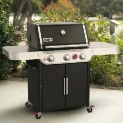Weber Grills Genesis E-325s Natural Gas Grill With Sear Burner - Black 15 Weber Grills Genesis E-325s Natural Gas Grill With Sear Burner - Black -BBQDIRECT Shop Weber GENESIS 37310001 E 325s natural Gas Grill with Sear Burner Black lifestyle view