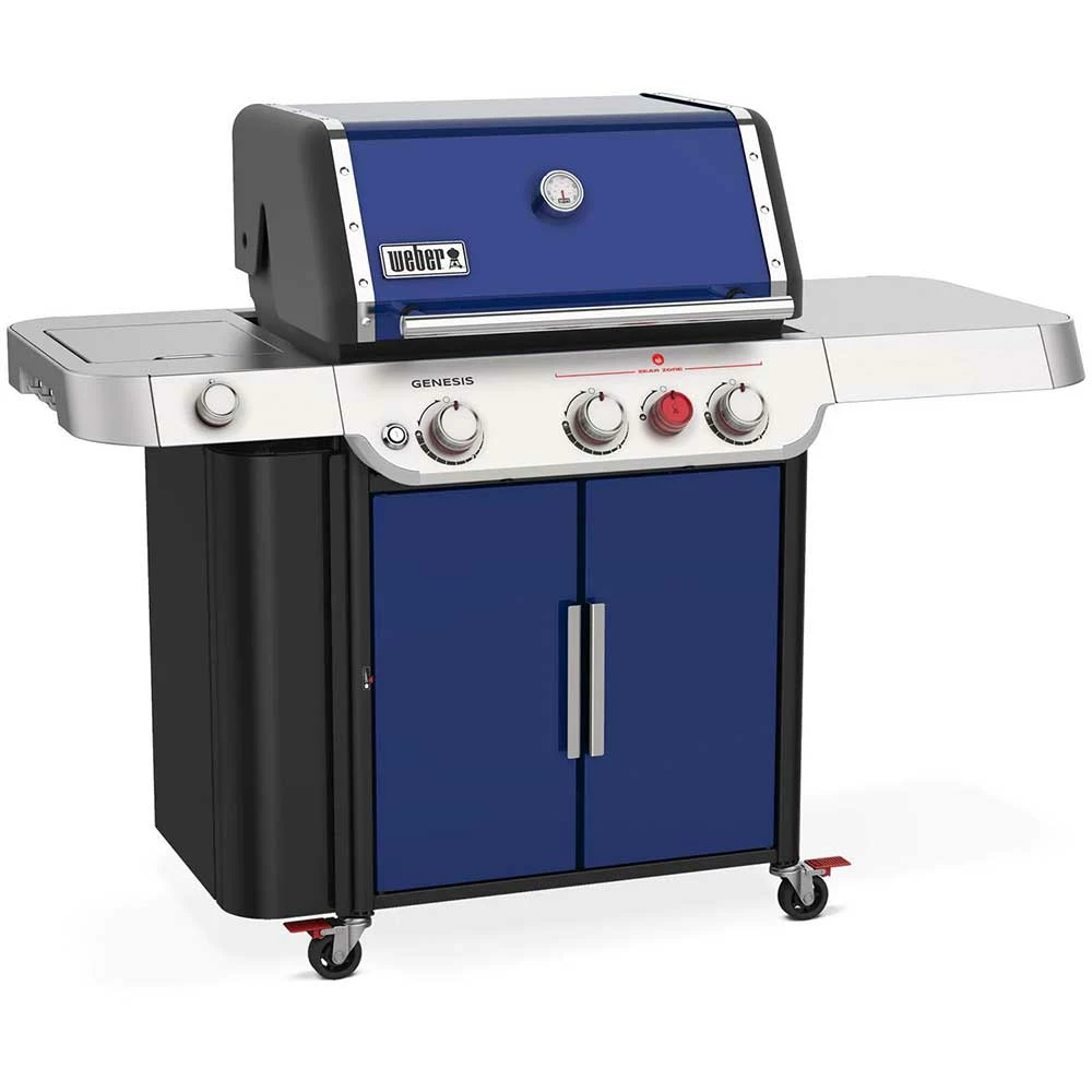 Weber Grills Genesis E-335 Natural Gas Grill With Sear Burner & Side Burner - Deep Ocean Blue 4 Weber Grills Genesis E-335 Natural Gas Grill With Sear Burner & Side Burner - Deep Ocean Blue - Image 2