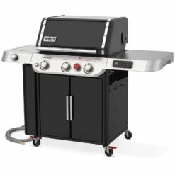 Weber Grills Genesis EX-335 Natural Gas Smart Grill With Sear Burner & Side Burner - Black 14 Weber Grills Genesis EX-335 Natural Gas Smart Grill With Sear Burner & Side Burner - Black -BBQDIRECT Shop Weber GENESIS 37610001 EX 335 Natural Gas Smart Grill with Sear Burner Side Burner Black angled 2