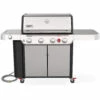 Weber Grills Genesis S-435 Natural Gas Grill With Sear Burner & Side Burner - Stainless Steel -BBQDIRECT Shop Weber Grills Genesis S 435 Natural Gas Grill with Sear Burner and Side Burner Stainless Steel